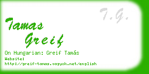 tamas greif business card